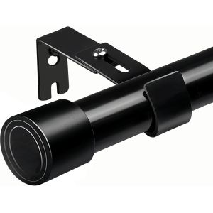 Tringle rideau noir tringles à rideaux extensibles barre rideau pour chambre,salon,cuisine(72-220CM ¿25mm) - Neuf