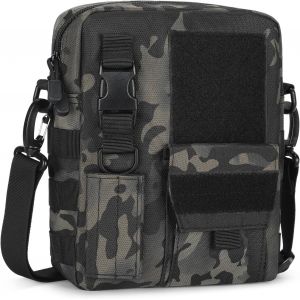 RFCBC-Huntvp Sac Bandoulière Sac d`Epaule Sac de Messager Travail Militaire Molle Tactique Sac avec Pochette de Clé Sac Multifonctionnel Homme Femme pour Randonnée Voyage Cyclisme - Neuf