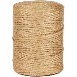 4mm 50m Corde de chanvre décorative tissée à la main Ficelle Jute teinte naturelle 4mm 50m,insipide, pour bricolage, jardinage, - Neuf