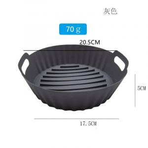 Plateau De Cuisson En Silicone Pour Friteuse &Agrave; Air,Moule En Silicone R&eacute;utilisable Et S&ucirc;r Pour Aliments,Tampons Pour Micro-Ondes,Tapis De Cuisson Pour Four,Rev&ecirc;tement De Friteuse &Agrave; .Gray. - Neuf