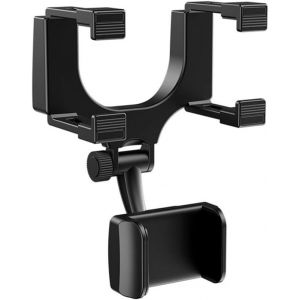 Support De T&eacute;l&eacute;phone Pour R&eacute;troviseur De Voiture, Support T&eacute;l&eacute;phone De R&eacute;troviseur De Voiture Rotatif &Agrave; 360 Degr&eacute;s Universel Pour Smartphones Gps, Largeur 3 &Agrave; 5,5 Pouces - Neuf
