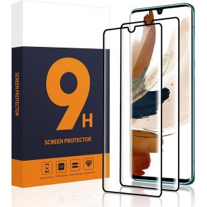 KALANKA-Lot de 2 films de protection d'écran en verre blindé pour Xiaomi Mi Note 10/CC9 Pro/Mi Note 10 Lite, bord noir 3D pour Xiaomi Mi Note 10, anti-bulles, anti-traces de doigts - Neuf