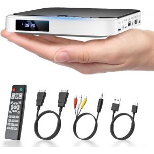 SUBZONAL-Lecteur DVD pour TV, Mini Lecteur DVD HDMI, Lecteur DVD pour Toutes Les R&eacute;gions, Petit Lecteur DVD pour TV, M&eacute;moire de Point d'Arr&ecirc;t, (MD115W-04DE) - Neuf