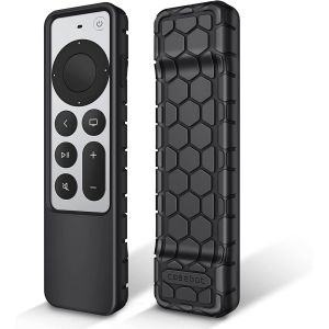 Coque Pour Télécommande Apple Tv 4K / Hd Siri Remote 2022 2021 (3Ème Et 2Ème Génération) ¿ Etui En Silicone Légère Antidérapante Résistante Aux Chocs, Noir - Neuf
