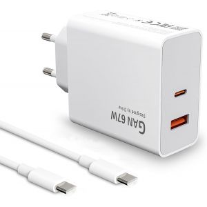 LORANKA-Chargeur Rapide USB pour Redmi Note 13 12 11 Pro,Chargeur Turbo avec 6A C&acirc;ble USB C pour Xiaomi Redmi 14/13/12/11 Ultra/12 Lite/12X (67W A+C, 67W A+C) - Neuf