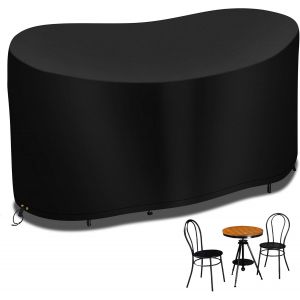 Ulteronixshop-Housse De Protection Pour Meubles De Jardin 2 Places, 124 X 63 X 80 Cm, Housse De Table D'ext&eacute;rieur Imperm&eacute;able 420d Bistrot Haute Performance, Coupe-Vent Anti-Uv - Neuf