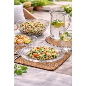 Assiette Estivale Transparente 27 Cm - Neuf