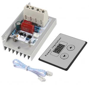 AC 220V 10000W SCR Contrôle numérique Régulateur de tension électronique Contrôle de vitesse Thermostat gradateur avec compteurs numériques Alimentation - Neuf