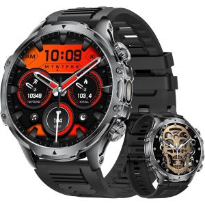 Men's Smart Watch With Touch Screen Extra Large Screen Calls 800mah Long Life Battery Flashlight Pedometer Military Smartwatch Waterproof Ip68 For Android Ios - Neuf