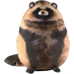 Coussin en peluche raton laveur, adorables peluches douces, coussin en peluche chaton, grand jouet en peluche, cadeau pour filles, gar&ccedil;ons et petite amie - Neuf