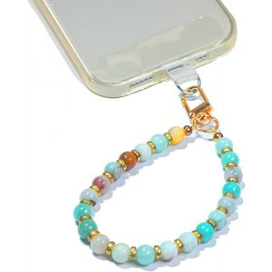 Kal-Chaîne De Téléphone Portable Universelle En Pierre Naturelle, Pendentif Pour Téléphone Portable, Cordon De Téléphone Portable, Dragonne, Bracelet, Cordon De Téléphone Portable, Compatible Avec - Neuf