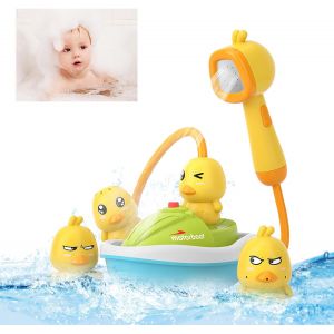 Kal-Jouets De Bain Canard,Jouet De Bain Bébé,Canard Jeu D'eau Jouet De Piscine,Jouet De Bain Cascade Interactif Avec Douche,Animaux Jouets Flottants,Jeu D'eau Jouet De Piscine Pour Bébé 1 An Et Plus - Neuf