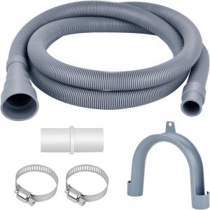 Rallonge De Tuyau De 1,5 M Pour Lave-Vaisselle, Kit Adaptateur D'Extension De Tuyau D'Évacuation Universel Avec Extrémité À Angle Droit Pour Machine À Laver, Lave-Vaisselle Et Autres Applications - Neuf