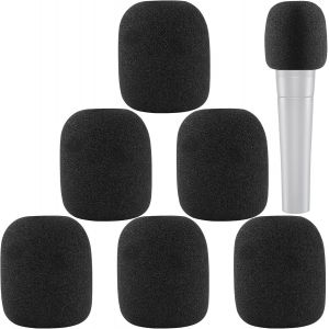 Prot&egrave;ge-Micro pour Sm58,Ensemble De 6 Filtres Anti-Pop En Mousse pour Microphone Shure Sm58 Sm48,Remplacement De La Housse De Micro pour R&eacute;duction Du Bruit,Noir - Neuf