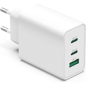 Chargeur USB C, Rapide 3 Ports avec GaN Tech PD 3.0 PPS Compatible avec MacBook Pro/Air, Galaxy S22/S21/S20/S10, XPS 13, Note 20/10+, Pixel, et Plus - Neuf