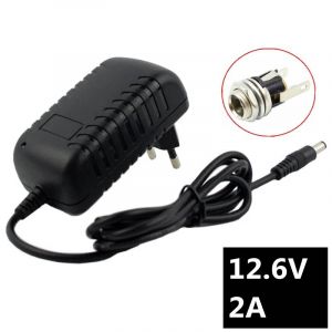 Chargeur De Batterie Au Lithium 12.6v 2a 18650 Pour Batterie Li-Ion 12v S&eacute;rie 3,Chargeur Intelligent Polym&egrave;re 18650 Batterie 5.5mm X 2.1mm Dc-Les Usa-Dc-3 - Neuf