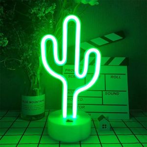 &Eacute;clairage N&eacute;on Led Cactus Avec Support De Base N&eacute;on Veilleuse N&eacute;on Veilleuse Lampe De Nuit N&eacute;on Batterie/Usb Aliment&eacute;e Par Led N&eacute;on Pour F&ecirc;te D'anniversaire D&eacute;cor Amis Enfants Cade[Vei9271187] - Neuf
