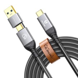 Sjzg-C&acirc;ble Usbc Vers Usb C 20 Gbit/S, Prend En Charge La Vid&eacute;o 4k 60 Hz, C&acirc;ble De Charge Rapide Usb 3.2 Gen2x2 (2 En 1), Parfait Pour Mac Studio, Tablette Graphique, Drone, &Eacute;cran/Moniteurs (2 M) - Neuf
