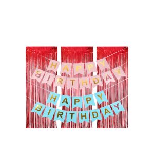 Rideau De Fond &Agrave; Franges En Aluminium De 2 M (3 Pi&egrave;ces) Pour D&eacute;coration De F&ecirc;te - Neuf