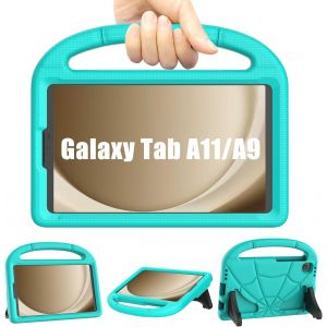 LORANKA-Coque Enfant pour Samsung Galaxy Tab A11 8,7"" 2025/Galaxy Tab A9 8,7"" 2023 avec Support &agrave; Poign&eacute;e, Samsung A11/A9 Tablettes &Eacute;tui pour Tab A11 2025&A9 2023&A7 Lite 2021-Turquoise - Neuf