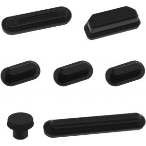 LORANKA-7pcs Bouchons Anti-poussi&egrave;re Compatible avec MacBook Pro 14 Pouces 16 Pouces pour Ordinateur Portable Protection en Silicone Bouchons Anti-poussi&egrave;re Couvercles Noir - Neuf