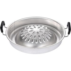 SUBZONAL-Po&ecirc;le &agrave; barbecue tha&iuml;landaise, Mookata Thai Steak Grill, po&ecirc;le &agrave; charbon de bois, po&ecirc;le &agrave; griller en aluminium, marmite chaude pour rassembler des pique-niques en plein air (30cm/11.81in) - Neuf