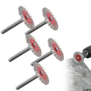 Lame diamantée de 40 mm avec tige de 6 mm,disque à tronçonner,roue pour la gravure et la coupe de carreaux,de granit,de marbre,de céramique - Neuf