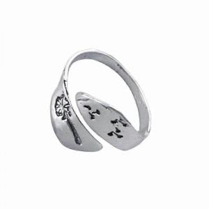 Delysia King Tendance Surface Lisse Alliage Dame Pissenlit Anneaux Impression Mode Anniversaire F&ecirc;te Ouverture Bague - Neuf