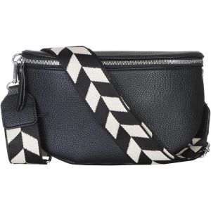 SJZG-Sac Banane &Eacute;l&eacute;gant Pour Femme - Sac &Agrave; Bandouli&egrave;re Avec Sangle R&eacute;glable - 25 Cm, Noir, S / 23 X 14 X 7 Cm - Neuf