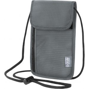 TRAHOO-Pochette Tour de Cou Voyage avec Protection RFID &eacute;tanche Porte Passeport Pochette Passeport Voyage Documents pour Homme Enfant Gar&ccedil;on Femme S&eacute;curit&eacute; Sac de Cou pour T&eacute;l&eacute;phone avec 6 Poches(Gri - Neuf