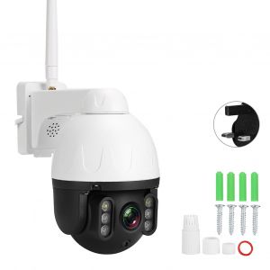 Camera dome PTZ 1080P HD WiFi etanche, vision nocturne infrarouge, compatible Tuya (100-240 V) - Neuf