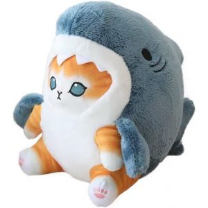(Chat requin, 20 cm) Peluche requin bébé chat requin peluche animal poupée, 20 cm chat requin peluche douce Noël et anniversaire pour filles, enfants, petite amie - Neuf