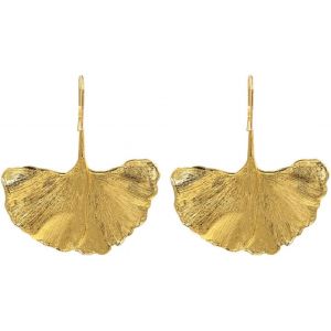 Kalhx-Boucles D'oreilles Feuille De Ginkgo Pour Femme,Boucles D'oreilles Pendantes Pétales De Fleurs Dorées,Boucles D'oreilles Feuille Florale Fleur Dorée,Boucles D'oreilles Bohèmes Feuille D'automne - Neuf
