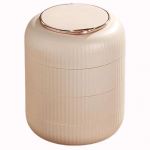 Bo&icirc;te De Rangement De Bijoux Simple &Agrave; 4 Couches Avec Miroir &Eacute;tui D'organisation De Grande Capacit&eacute; Pour Les Femmes Filles Chambre Rose - Neuf