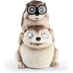 Mevronisshop-Solaire-Del H&eacute;risson Avec Jumelles | Sans Fil Avec Capteur Automatique De Lumi&egrave;re | Robuste | D&eacute;coratif Pour Jardin, Balcon, Terrasse | Dur&eacute;e D'&eacute;clairage De 8 Heures - Neuf