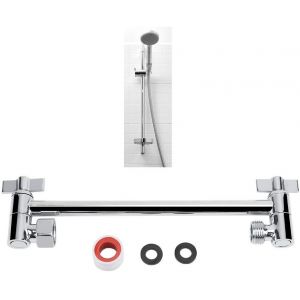 KGABERY-Bras De Douche En Laiton À Rallonge Murale Pour Douchette De Salle De Bainrallonge De Douche Réglable Avec Accessoires Shower Arm Shower Arm - Neuf