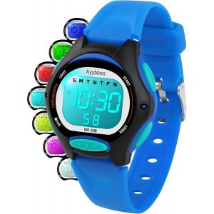Bnhgc-Montre Enfant Numérique Garçon Fille,Montres Digitale Sport Avec Led 7 Couleurs Lumineuse,Étanche 30m,Alarme,Chronomètre,Date,Cadeaux Pour Enfants - Neuf