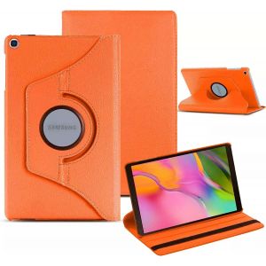 ELVORIX-&Eacute;tui pour Samsung Galaxy Tab A 10,1 pouces 2019 (SM-T510/T515/T517) Cuir PU Smart Rotation &agrave; 360 &deg; Fonction veille/r&eacute;veil automatique Tab T515 T510 &Eacute;tui pour tablette (Orange) - Neuf