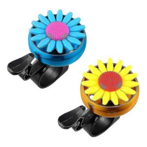 Lot De 2 Sonnettes De Vélo Tournesol Pour Enfants - Durables, Son Clair, Installation Facile, Design Amusant Pour La Sécurité Et Le Style Sur N'importe Quel Vélo ! - Neuf