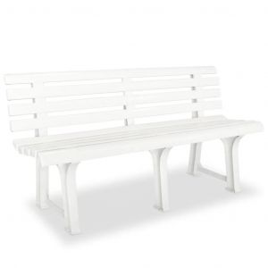 Prolenta Premium - Banc De Jardin 145,5 Cm Plastique Blanc - Neuf