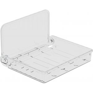 Organiseur Mural Pliable, &eacute;tag&egrave;re en Plastique Acrylique Transparent, Support Adh&eacute;sif sans Per&ccedil;age, &eacute;tag&egrave;res Pliantes Imperm&eacute;ables pour Salle De Bain, Cuisine(S) - Neuf