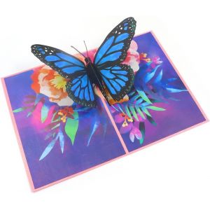 Checarzhn--No1-Carte Pop-Up 3d En Forme De Papillon, Carte D'anniversaire 3d Pour, (Merci,Bonrétablissement, Mariage, Cadeau D'argent) - Carte De V?Ux Spéciale¿Amie & Mère Pour Diverses Oc Ns - Neuf