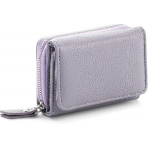 Portefeuille Femme Cuir Porte Monnaie Femme Petit Avec Fermeture Éclair Poche À Monnaie Mini Portefeuille Femme, Bleu - Neuf