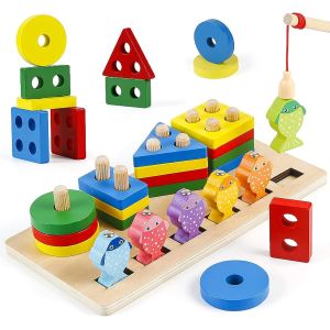 ERYI-2 En 1 Jouets Trieurs De Formes Montessori Jeu De Peche Magnetique,Pour Les Tout-Petits De 1 2 3 4 Ans - Neuf