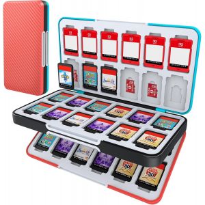 Eryi-Étui Pour Cartes De Jeu Pour Nintendo Switch 2 / Switch Oled,Boîte De Rangement Portable Avec 48 Emplacements Pour Cartes De Jeu Et 24 Emplacements Pour Cartes Micro Sd - Neuf