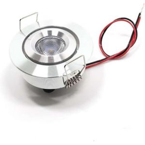 KAL-Spot Led Compact Encastrable 3W (Équivalent 30W) De 50Mm - 380Lm Dc12-24V, Petit Spot Aluminium Avec Tête Inclinable, Mini Spot Led Encastré Orientable Faible Diamètre (Blanc Naturel 4000K) - Neuf
