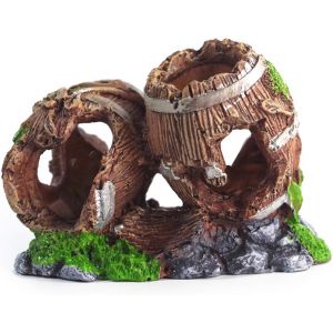 Résine Artificielle Aquarium Baril, Aquarium Cabanon, Aménagement Paysager, Des Grottes, L'aquarium De La Résine De La Grotte De L'aquarium, Les Crevettes Baril, Ornement, Re - Neuf