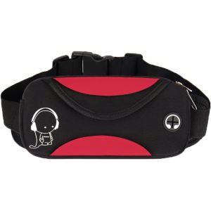SJZG-Sac Banane Femme, Banane Homme Avec Ceinture R&eacute;glable, Hindbag Gar&ccedil;ons Et Filles, Petite Sacoche Homme Imperm&eacute;able, Sacoche Festival Course Pour Enfants Pour Fitness Marche V&eacute;lo (Rouge) - Neuf