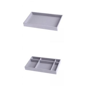 2x Élégant Velvet Bijoux Plateau D¿Affichage Bracelets Rangement Case Tiroir Commode - Neuf
