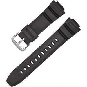 Kal-Bracelet Compatible Avec Casio Mcw-100h/110h/W-S220/Hdd-S100 Wv-200/Ae-2000/2100 Resin Strap 16mm Watch Accessories Silicone Strap - Neuf
